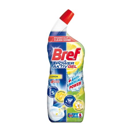 Bref Power Aktiv WC tisztító gél Lemon 700ml