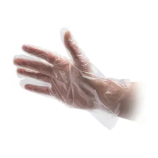 Tűzött fóliakesztyű HDPE M méret 100db