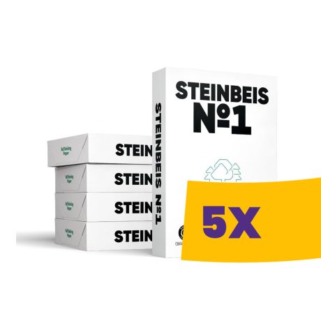 Steinbeis No.1 újrahasznosított fénymásolópapir A/4 80gr 500 lapos (Karton - 5 csg)
