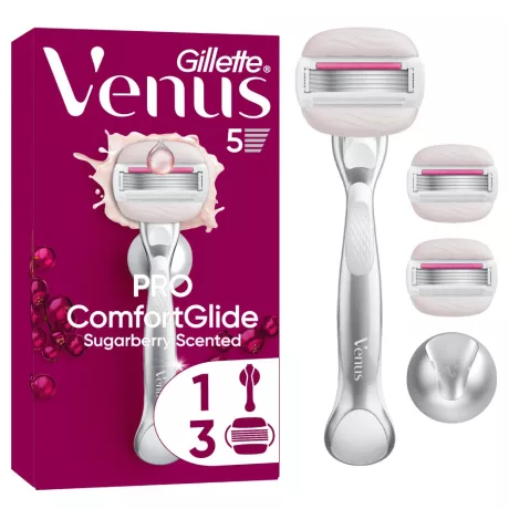Gillette Venus Comfortglide ajándékcsomag borotva + 3db betét + borotvatartó + pengevédő