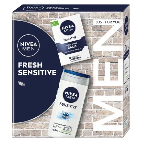 Nivea Men Fresh Sensitive Ajándékcsomag - Tusfürdő + After Shave balzsam
