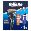 Gillette ProGlide ajándékcsomag borotva + 2db betét + Fusion Sensitive borotva gél + zokni