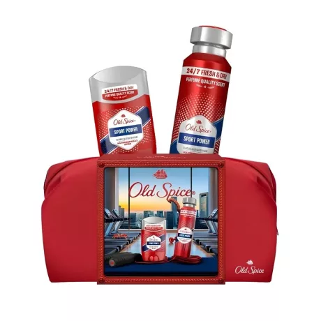 Old Spice Sport Power Ajándékcsomag neszeszerrel - Dezodor + Deo Stift