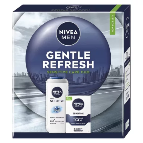 Nivea Men Gentle Refresh Ajándékcsomag - Tusfürdő + After Shave balzsam