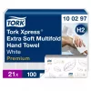 Tork Xpress® Extra Soft Multifold hajtogatott kéztörlő - 2 rétegű, hófehér, 100 lap (Karton - 21 csg)