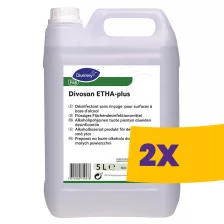  Divosan ETHA-plus Etanol alapú általános fertőtlenítőszer felületek rendszeres fertőtlenítésére 5L (Karton - 2 db)