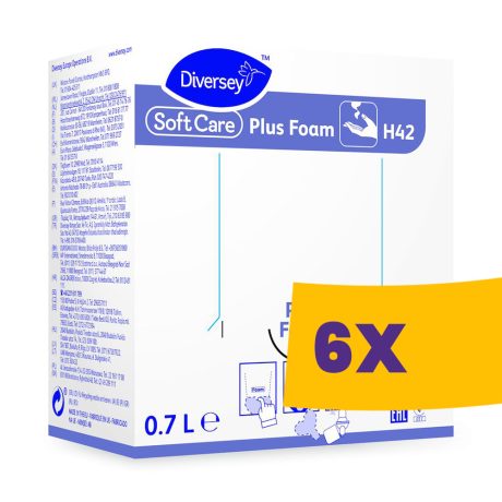 Soft Care Plus Foam H42 Antibakteriális kéztisztító habszappan 700ml (Karton - 6 db)