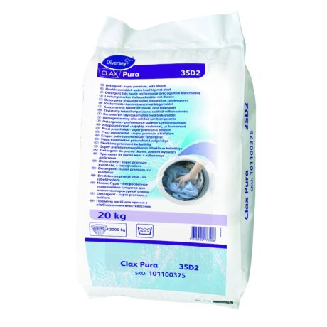 Clax Pura 35D2 Szuper prémium, foszfátmentes mosópor fehérítővel 20kg