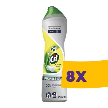 Cif Pro Formula Cream Karcmentesen tisztító folyékony súrolószer Lemon 750ml (Karton - 8 db)