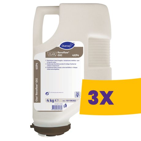 Clax Revoflow Oxi 4XP2 Oxigén alapú fehérítőszer közepes hőfokú mosáshoz 4kg (Karton - 3 db)