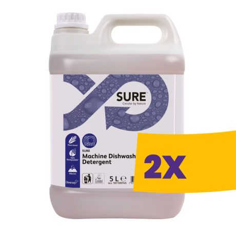 SURE Machine Dishwash Detergent Folyékony gépi mosogatószer 5L (Karton - 2 db)