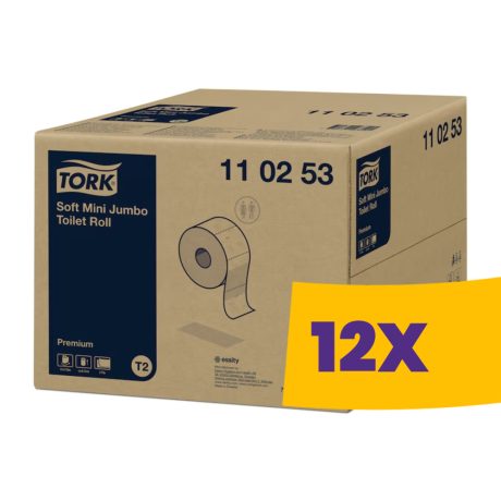 Tork Soft Mini Jumbo Prémium toalettpapír 19cm átm. - 110253 (Karton - 12 tek)