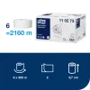 Tork Soft Jumbo Prémium toalettpapír 26cm átm. - 2 rétegű, hófehér, 360m (Karton - 6 tek)