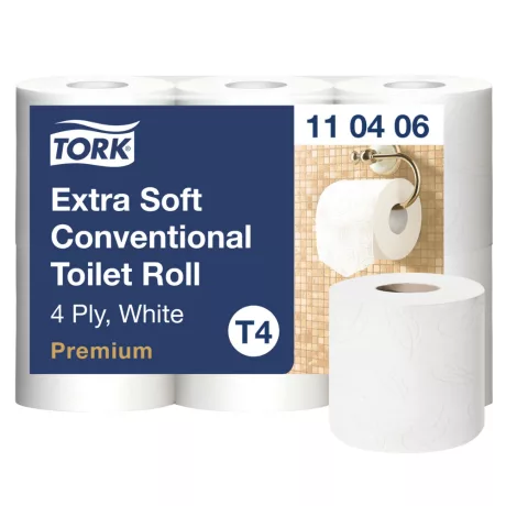 Tork Extra Soft kistekercses toalettpapír - 4 rétegű, 6 tekercs
