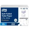 Tork Soft Folded hajtogatott toalettpapír - 2 rétegű, hófehér, 252 lap (Karton - 30 csg)
