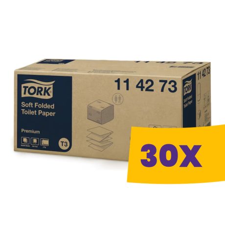 Tork Soft Folded (hajtogatott) toalettpapír - 114273 (Karton - 30 csg)
