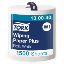   Tork törlőpapír plusz 38cm átm. - 1 rétegű, hófehér, 510m