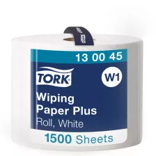   Tork törlőpapír plusz 39cm átm. - 1 rétegű, hófehér, 510m