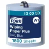 Tork ipari törlőpapír plusz 39cm átm. - 2 rétegű, kék, 510m