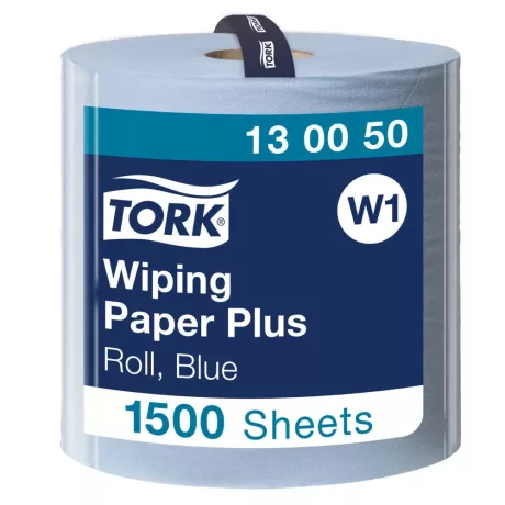 Tork ipari törlőpapír plusz 39cm átm. - 2 rétegű, kék, 510m