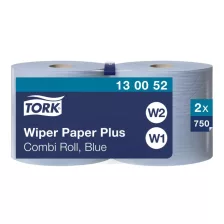   Tork törlőpapír plusz 26cm átm. - 2 rétegű, kék, 255m (Karton - 2 tekercs)