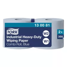   Tork nagyteljesítményű ipari törlőpapír 26cm átm. - 3 rétegű, kék, 119m (Karton - 2 tekercs)
