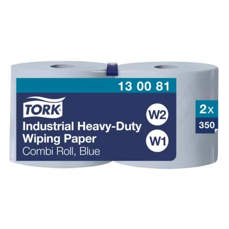 Tork nagyteljesítményű ipari törlőpapír 26cm átm. - 3 rétegű, kék, 119m (Karton - 2 tekercs)