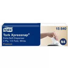   Tork Xpressnap® Extra Soft adagolós szalvéta - 2 rétegű, hófehér, 33x21cm, 500 lap