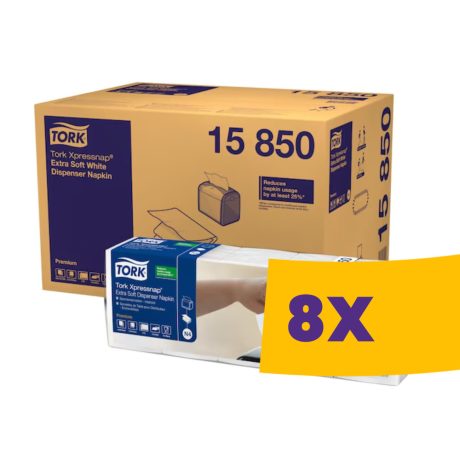 Tork Xpressnap® Extra Soft fehér adagolós szalvéta 1000 lapos - 15850 (Karton - 8 csg)
