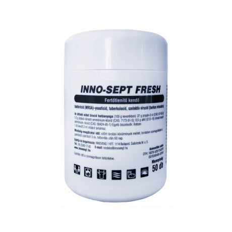 Inno-Sept Fresh fertőtlenítő törlőkendő adagolóban 50 db-os