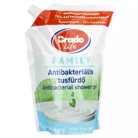 Bradolife antibakteriális tusfürdő utántöltő Family 800ml