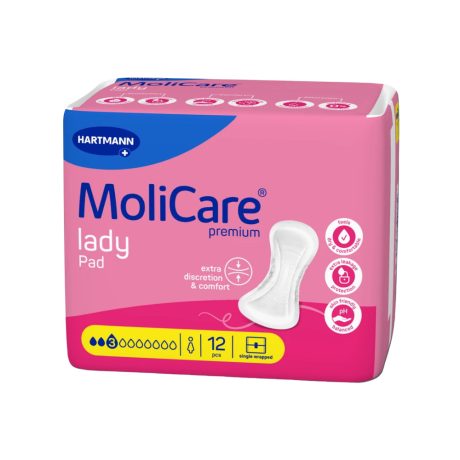 Hartmann MoliCare Lady Pad 3 csepp 506ml női inkontinencia betét 12db