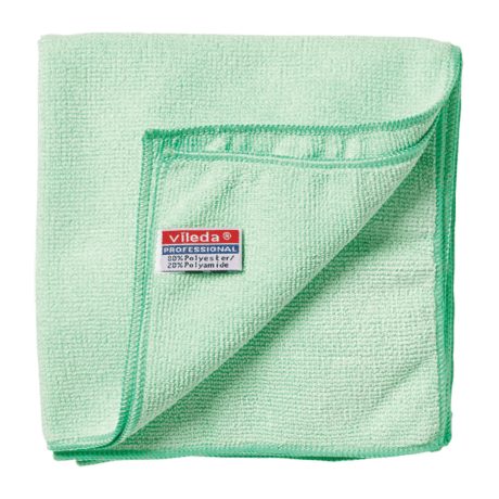 Vileda Prof. MicroTuff Plus mikroszálas törlőkendő 38x38cm Zöld 5db
