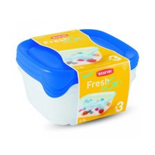   Curver Fresh & Go szögletes ételtartó doboz szett 3 x 0,8L