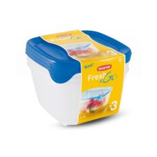   Curver Fresh & Go szögletes ételtartó doboz szett 3 x 1,2L