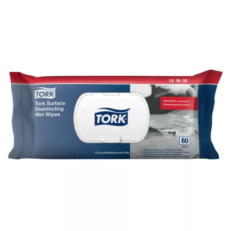 Tork felületfertőtlenítő nedves tisztítókendő 60db