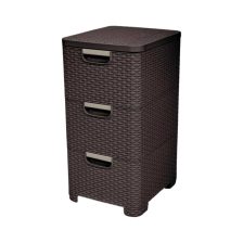 Curver Style Rattan 3 Fiókos Szekrény Barna