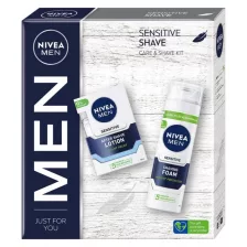   Nivea Men Sensitive Shave Ajándékcsomag - Borotvahab + After Shave