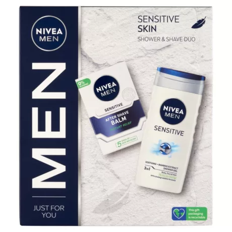 Nivea Men Sensitive Skin Ajándékcsomag - Tusfürdő + After Shave