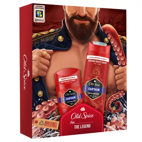 Old Spice Captain Ajándékcsomag - Tusfürdő + Deo Stift