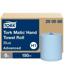   Tork Matic® tekercses kéztörlő - 2 rétegű, kék, 150m (Karton - 6 tek)