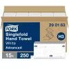 Tork Singlefold hajtogatott kéztörlő - 2 rétegű, hófehér, 250 lap (Karton - 15 csg)