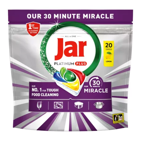 Jar Platinum Plus Miracle mosogatógép kapszula Lemon 20db
