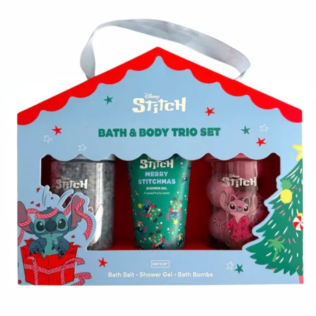 Disney Stitch ajándékcsomag fürdősó + tusfürdő + 5db fürdőbomba