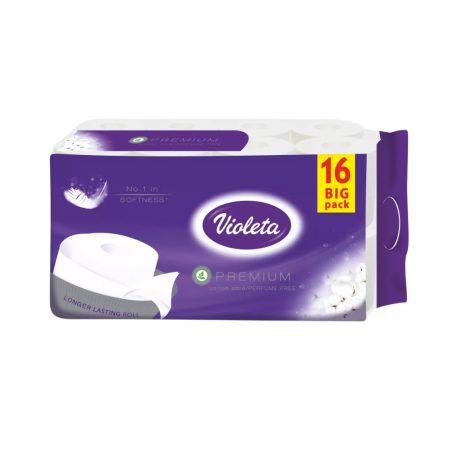 Violeta Prémium WC papír illatmentes - 3 rétegű 16 tekercses