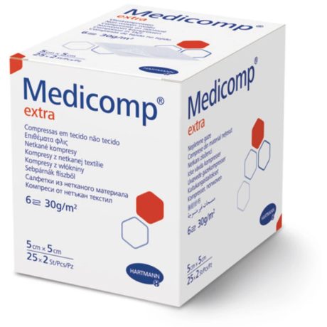 Hartmann Medicomp Extra, steril 6rtg 5x5cm 25x2db