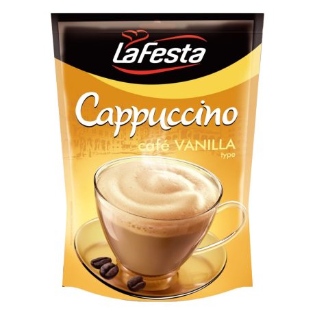 La Festa Vaníliás Cappucino instant kávé utántöltő 100g