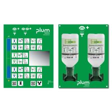   Plum 4694 Nyitott fali szemkimosó állomás - 2x500ml 0,9% szemkimosó