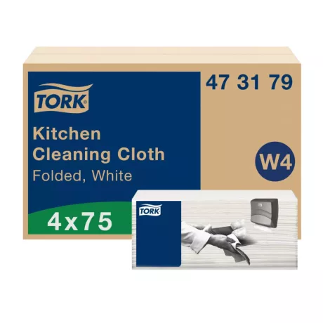 Tork konyhai tisztítókendő - hófehér, 75 lap (Karton - 4 csg)