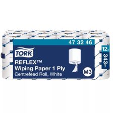   Tork Reflex™ belsőmagos törlőpapír 13cm átm. - 1 rétegű, hófehér, 120m (Karton - 12 tek)